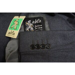 Abla x Attolini 100% Cashmere Gray 2 Pc Suit Jacket Pants 44R BRAND NEW